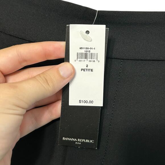 Banana Republic Factory Hayden Wide Leg Pant NWT Women's Sz 2P Black Pull On - Picture 4 of 8